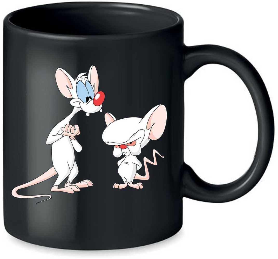 Blondie & Brownie Tasse Pinky Brain Weltherrschaft Comic Cartoon, Keramik, Spülmaschinenfest Bild 1