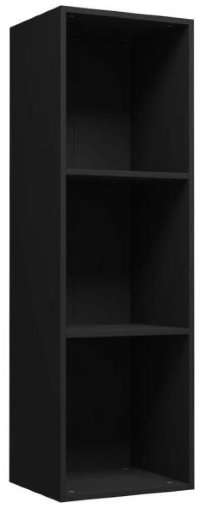 vidaXL Bücherregal/TV-Schrank Schwarz 36x30x114 cm Holzwerkstoff 800136 Bild 1