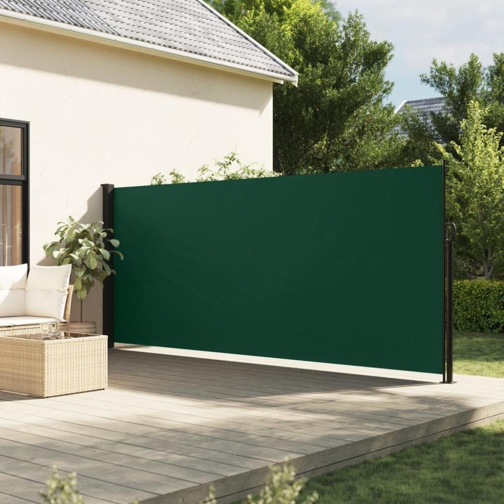 vidaXL Seitenmarkise Ausziehbar Dunkelgrün 160x600 cm 4004530 Bild 1