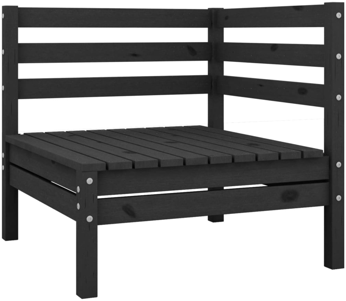 vidaXL Garten-Ecksofas 2 Stk. Schwarz Massivholz Kiefer 806586 Bild 1