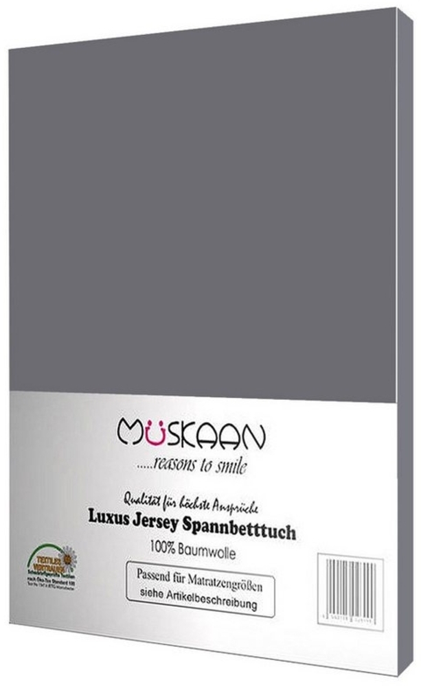 Müskaan Spannbettlaken Jersey Spannbettlaken, Baumwolle, (1 Stück), mit Gummizug Bild 1
