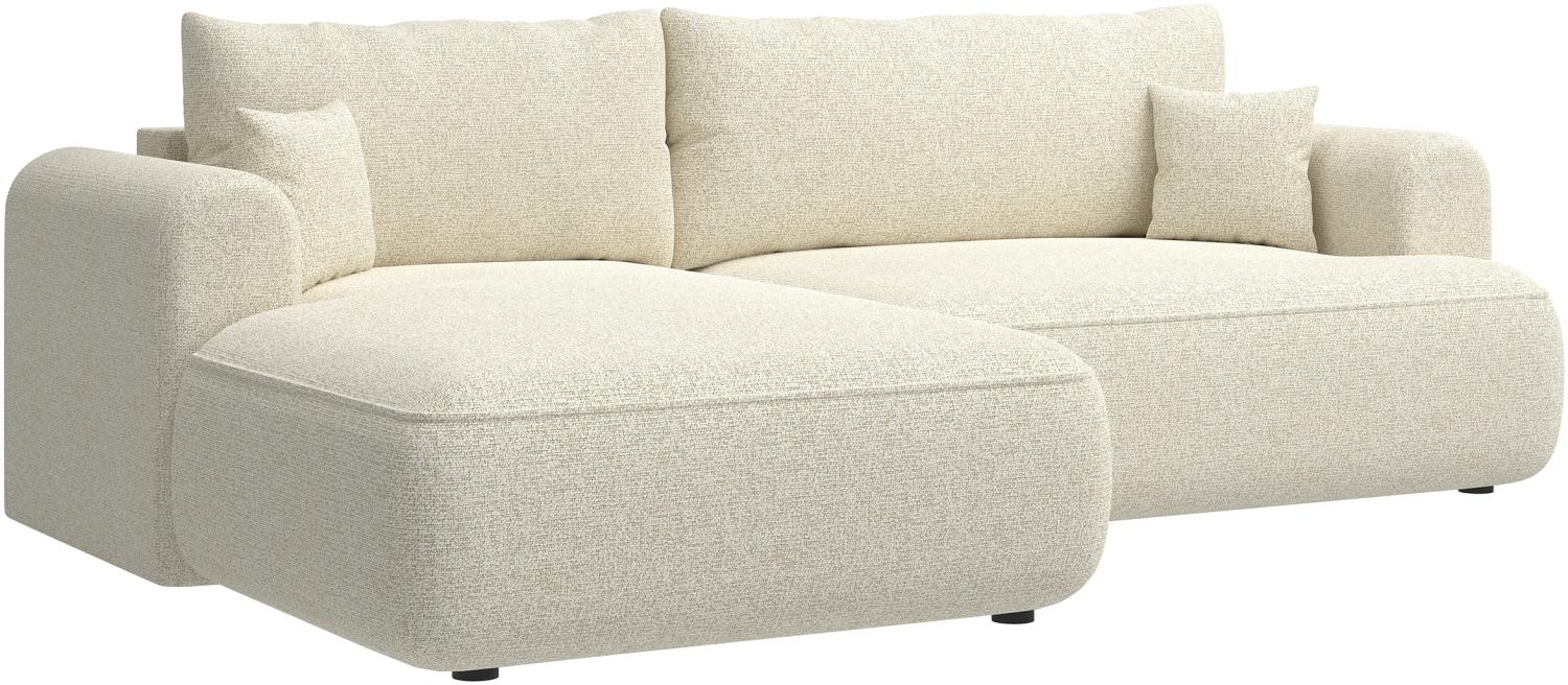 Selsey Ovo - Ecksofa in L-Form mit Schlaffunktion, hellbeige, linksseitig Bild 1