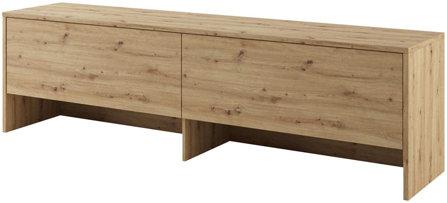 MEBLINI Hängeschrank für Horizontal Schrankbett Bed Concept - Wandschrank mit Ablagen, Fächern und Teleskopen - Wandregal - BC-09 für 140x200 Horizontal - Artisan Eiche Bild 1