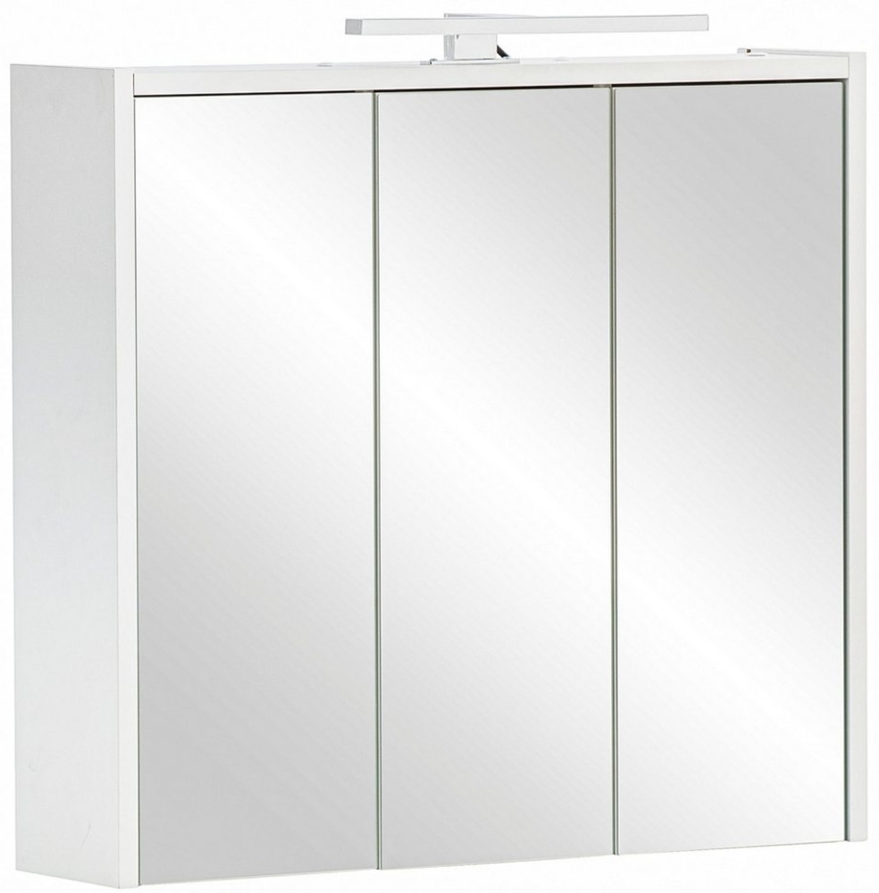 Schildmeyer Spiegelschrank Palermo, Holzwerkstoff, Mattweiß, 65,0 x 16,0 x 62,7 cm (B/T/H) Bild 1