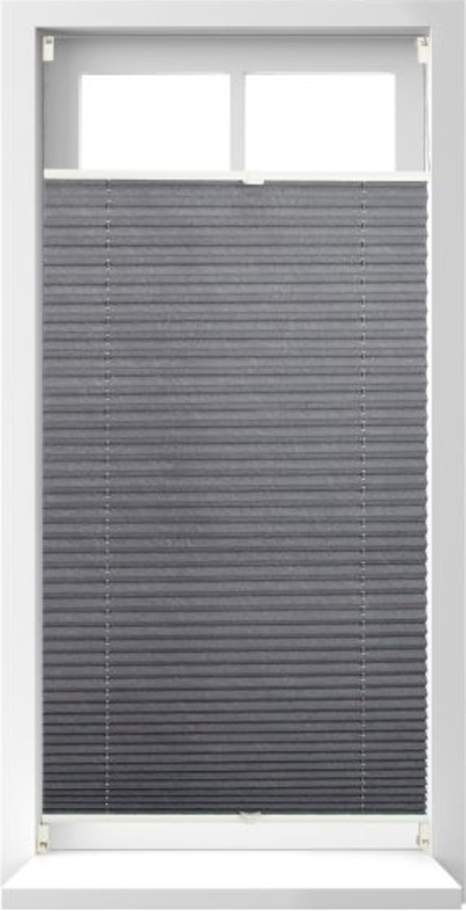 2x Plissee Rollo grau bohrfrei, 90x210cm 10023020 Bild 1