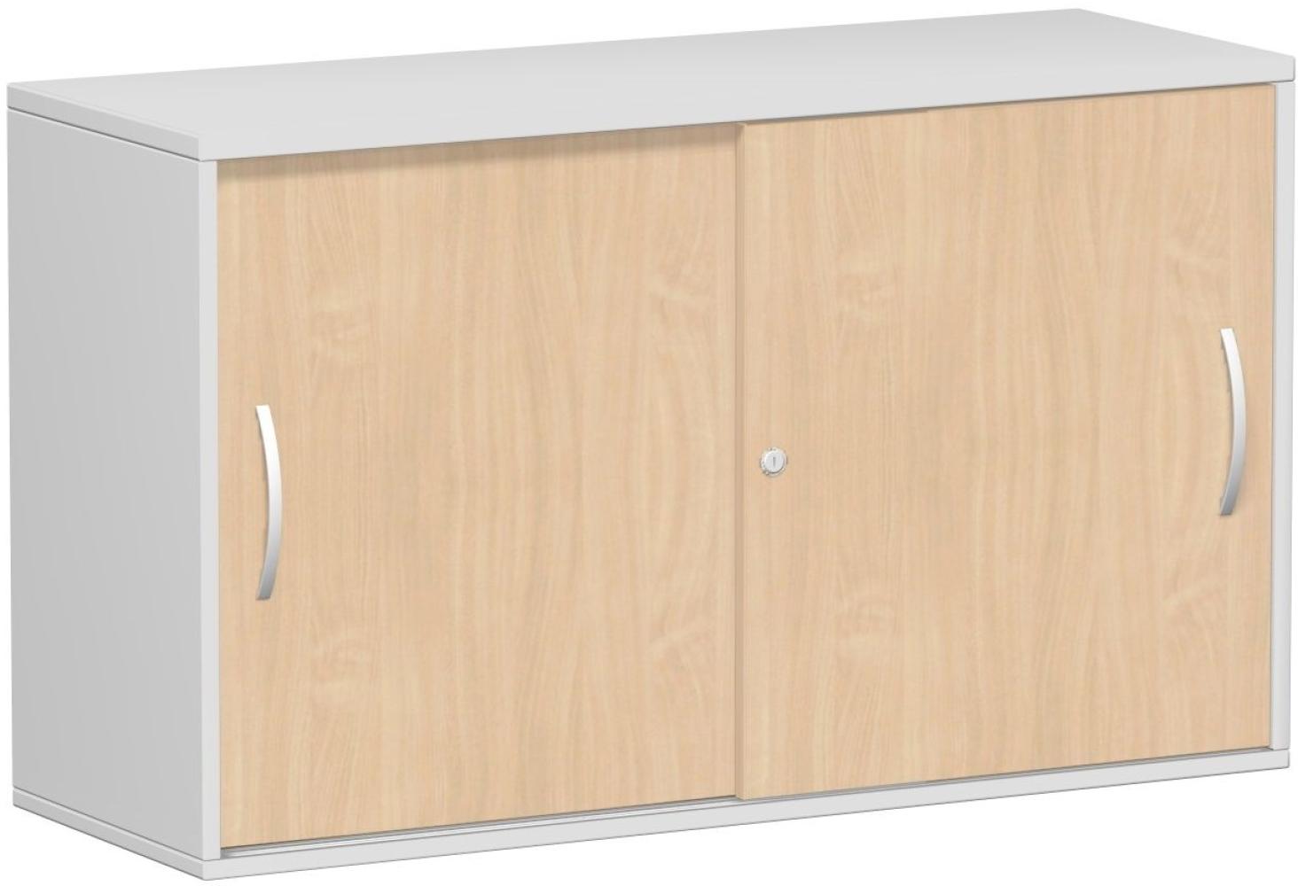 Anstell-Schiebetürenschrank Oberboden 25 mm, 120x42x72cm, Buche Lichtgrau Bild 1