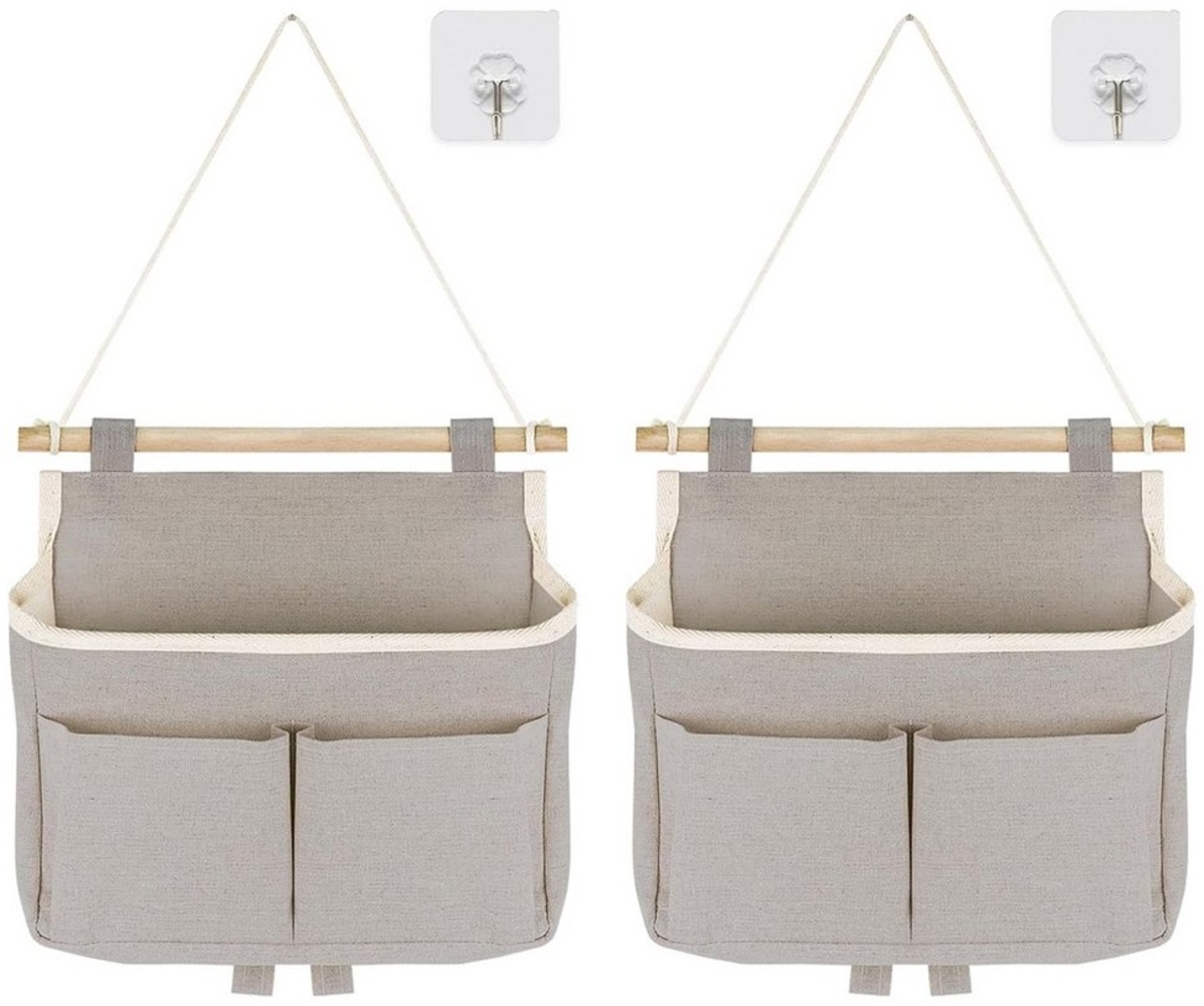 NUODWELL Hängeaufbewahrung 2 Stück Hängende Aufbewahrungstasche, Hängeorganizer mit 2 Haken Bild 1