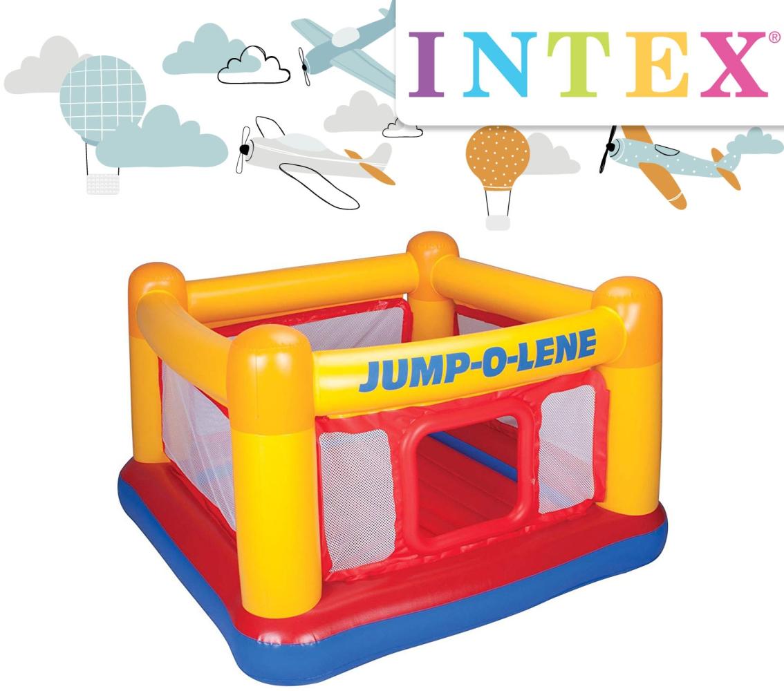 Aufblasbares Trampolin für 2 Kinder Bunt Jump-O-Lene Intex Boxring Bild 1