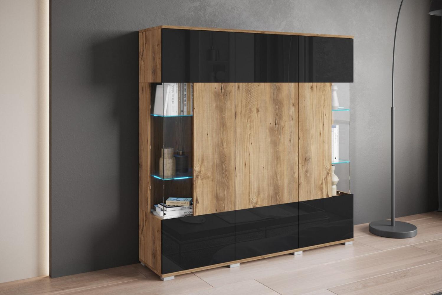 INOSIGN Highboard Kenia, Modernes Highboard, mit Glastüren, Breite 135 cm Bild 1