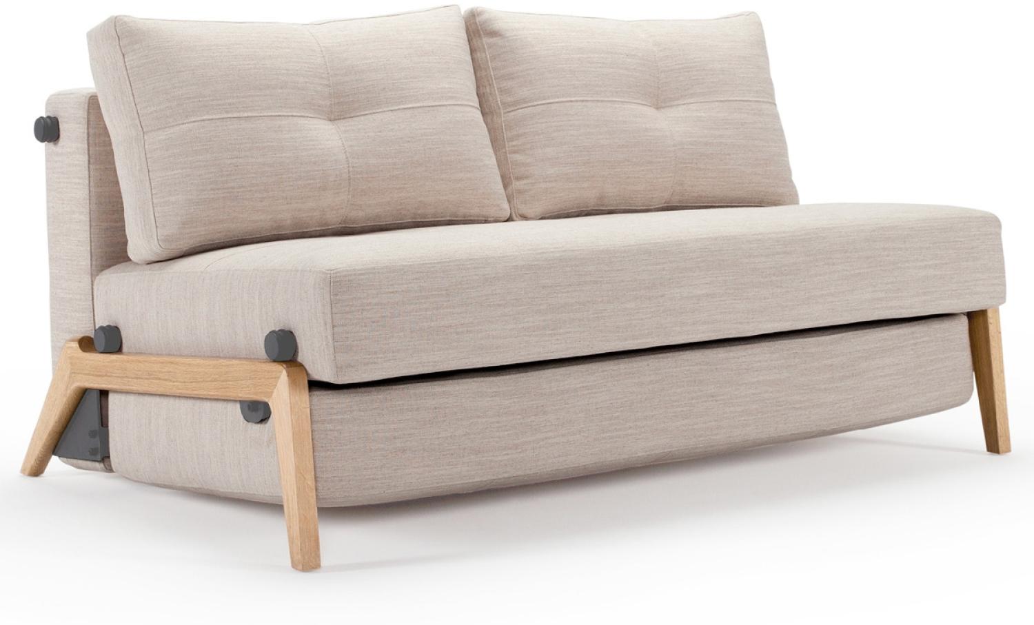 Schlafsofa - Cubed Deluxe 160 - Blida Leinen Sandgrau (612) Bild 1