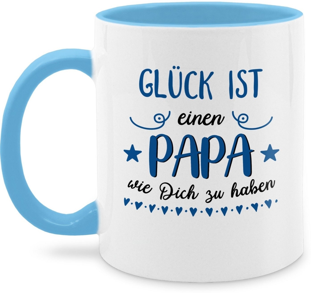 Shirtracer Tasse Glück ist einen Papa wie dich zu haben - Geschenk, Keramik, Geschenk Vatertag Kaffeetasse Bild 1