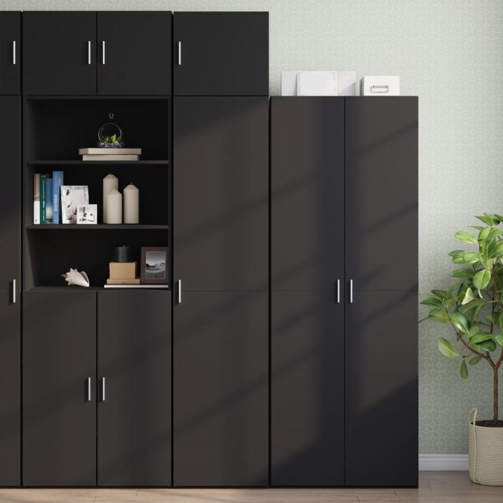 vidaXL Hochschrank Schmal Schwarz 45x42,5x225 cm Holzwerkstoff 3281288 Bild 1