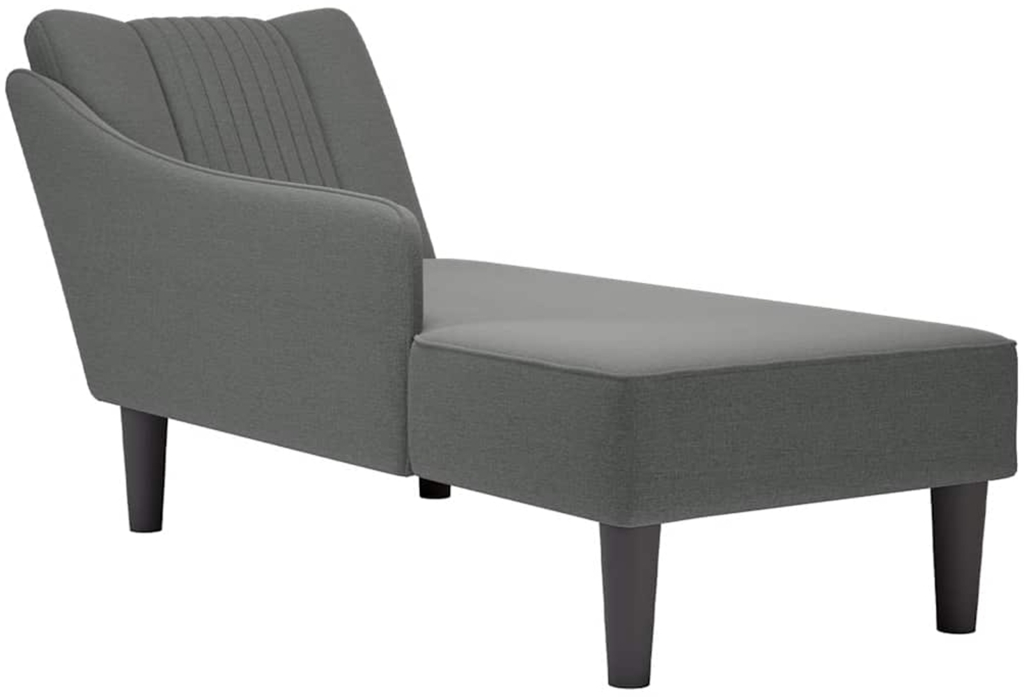 vidaXL Chaiselongue mit Rechter Armlehne Dunkelgrau Stoff 4009801 Bild 1