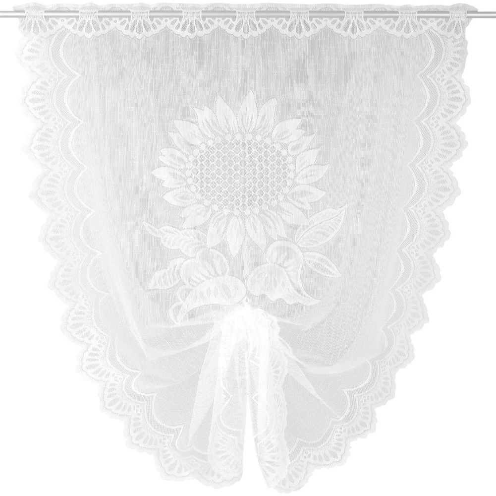 Arsvita Schwalbenschwanz Bistrogardine in weiß (BxL) 100 x 160 cm - Design: Sonnenblumen Bild 1