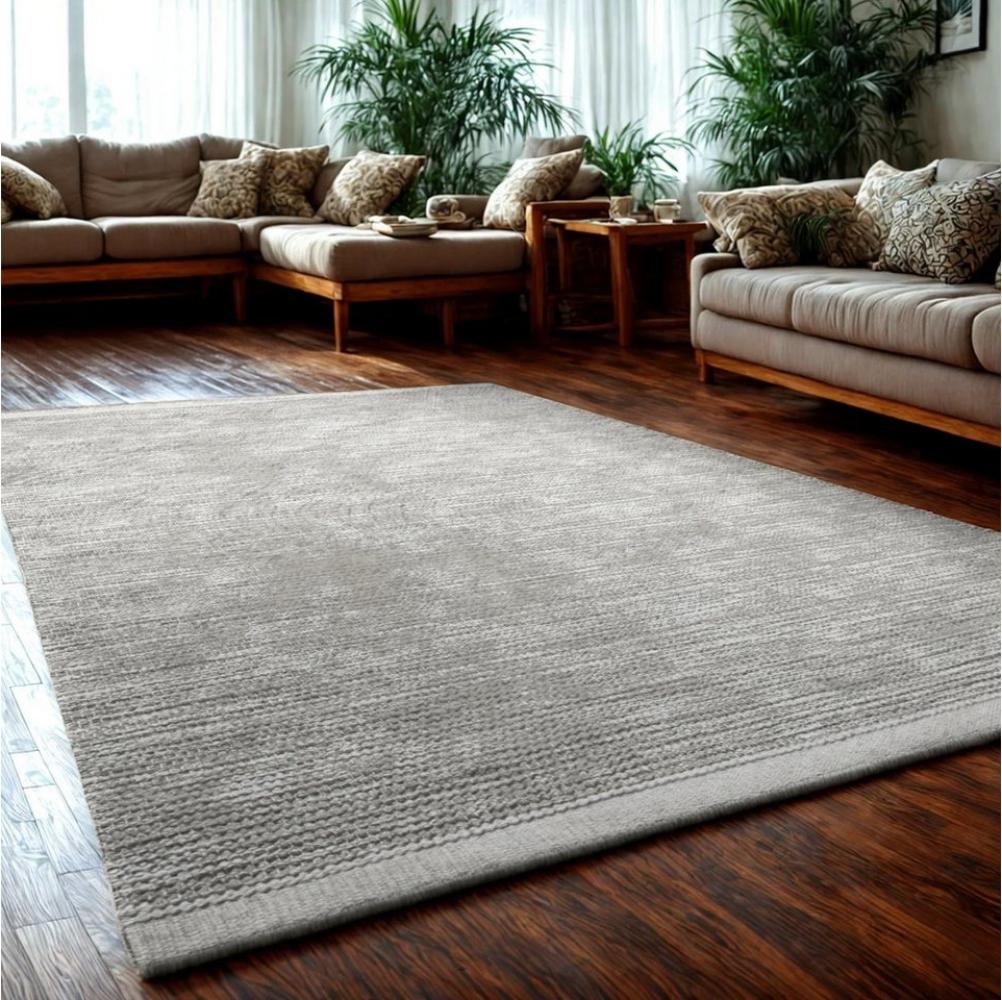 Wohnando Teppich MY-RUG WoolHeaven, Handgewebter Wollteppich, 90x60cm, Rechteckig, Höhe: 10 mm, aus gewalkter Schurwolle, Wendbar, Naturprodukt Bild 1