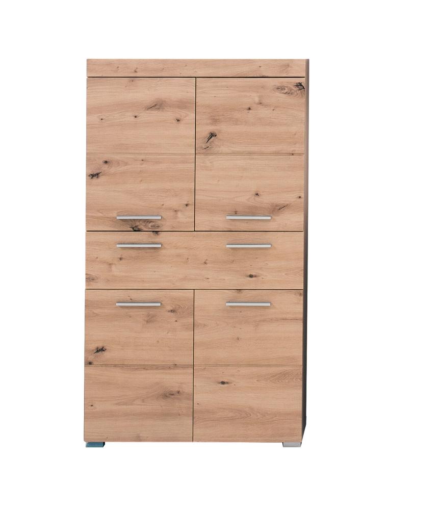 Trendteam 'Amanda' Midischrank, Holz, 132 x 31 x 73 cm, Asteiche Bild 1