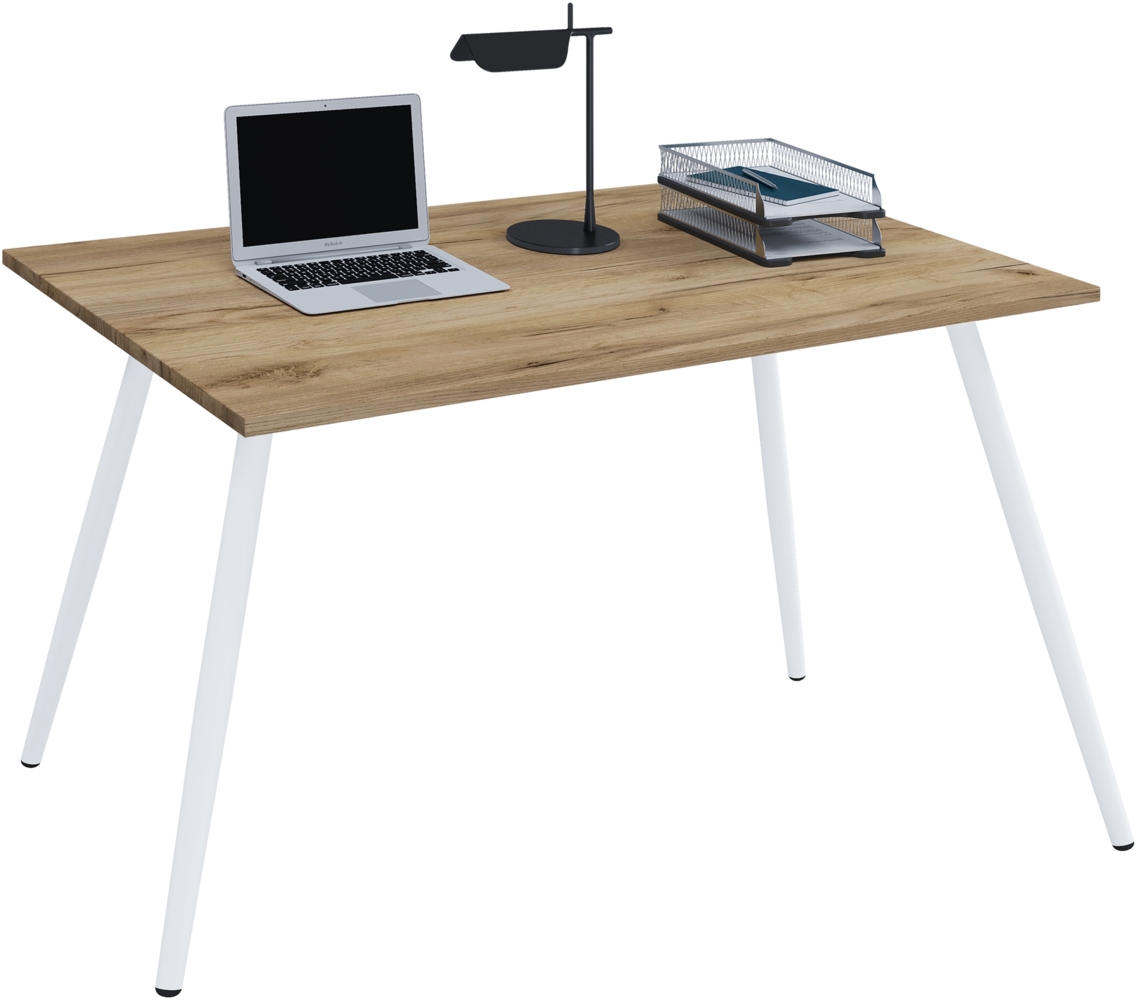 VCM Schreibtisch Salia 920604 Honig-Eiche H. 70 x B. 138 x T. 80 cm Bild 1