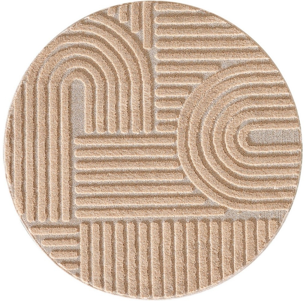 Ayyildiz Teppiche Teppich ART 1121, rund, Höhe: 8 mm, auch als Teppich eckig, 3D, Hoch-Tief-Effekt, weich, pflegeleicht Bild 1