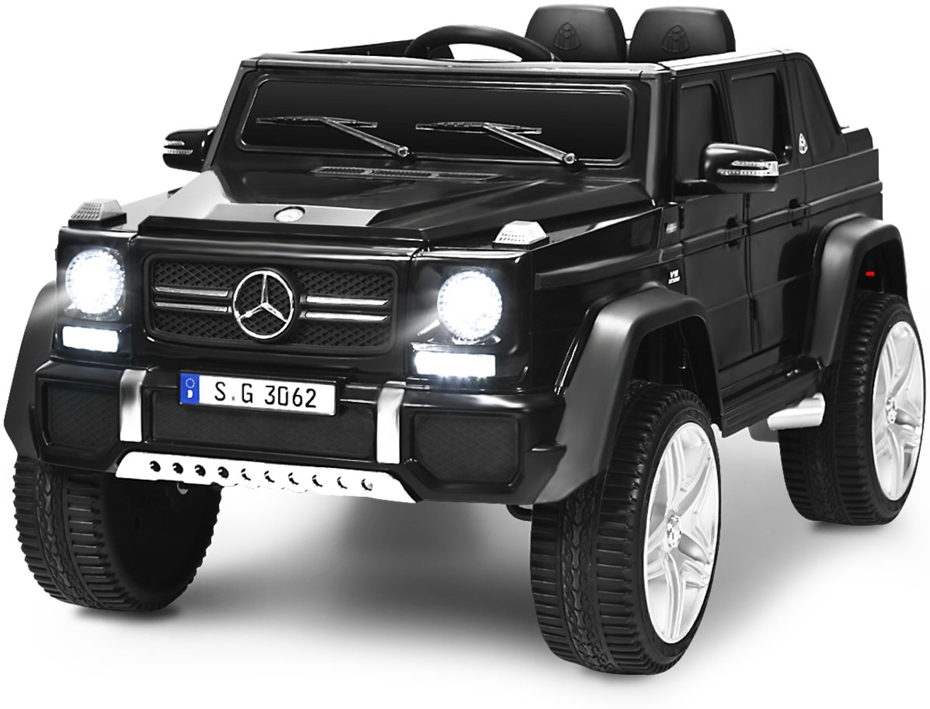 12V Kinderauto mit 2,4G-Fernbedienung mit Musik und LED-Leuchten Schwarz 115 x 67 x 57 cm Schwarz Bild 1