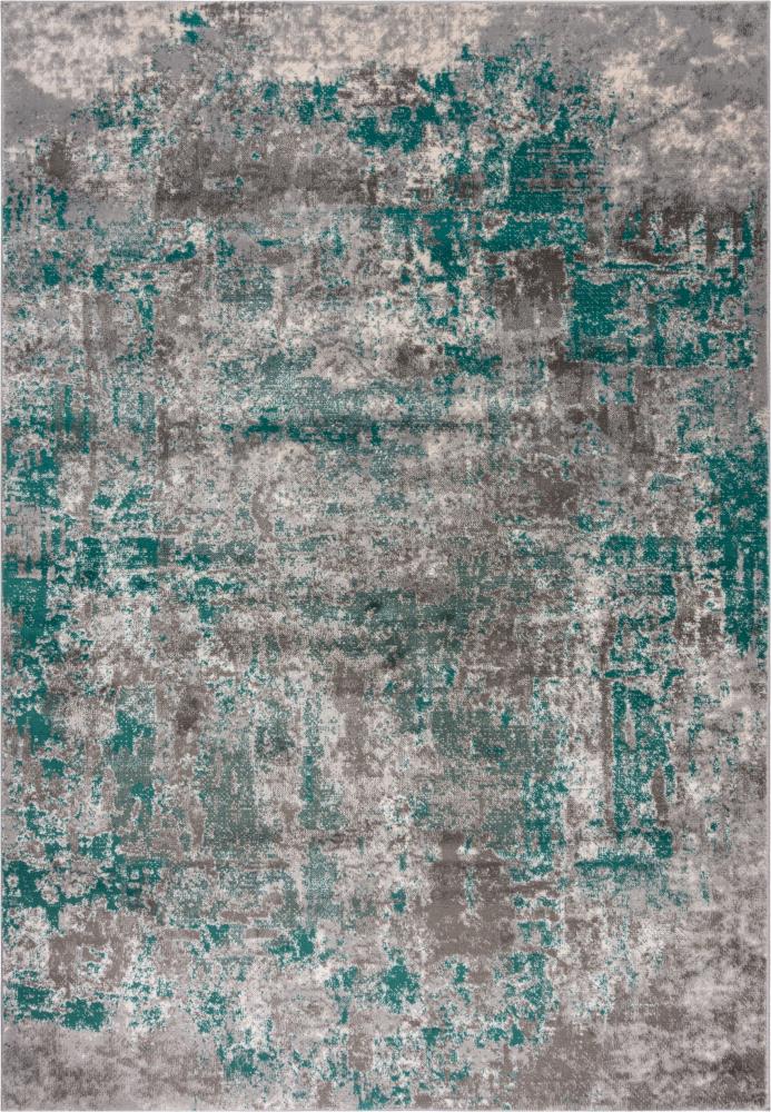 Kadima Design "Dee" Abstrakte Kunst-Teppiche in Premium-Qualität. Farbe: Grün-Grau, 200x290 cm Bild 1