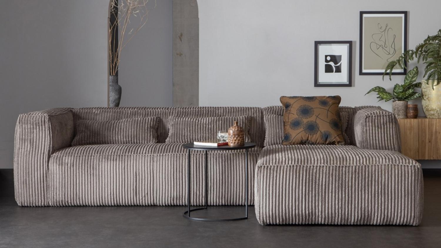 Longchair-Sofa Bean Rechts - Ribcord Terrazzo Bild 1