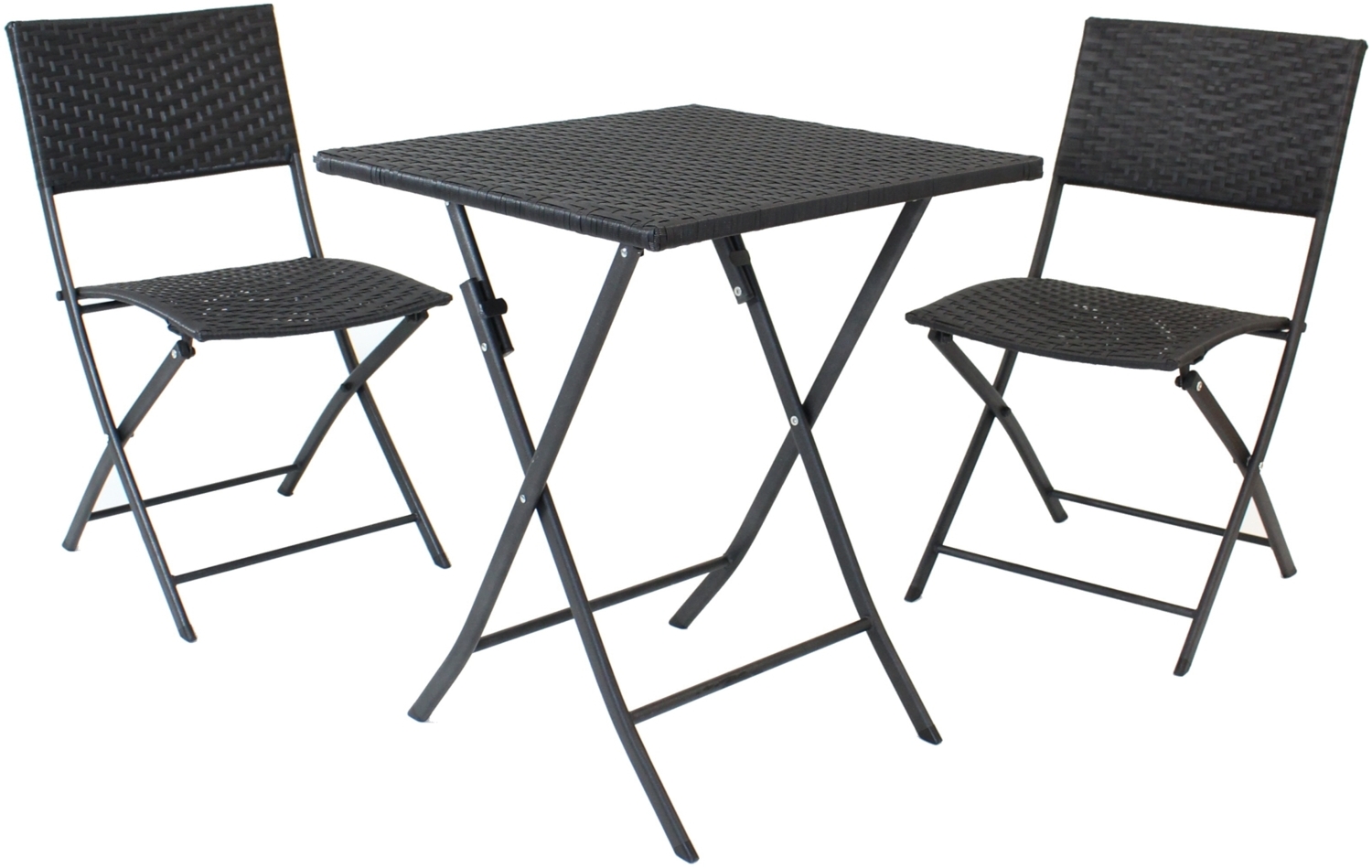 3tlg. Bistro Set Gartenmöbel Balkonmöbel Klapptisch Klappstuhl Tisch Stuhl Bild 1