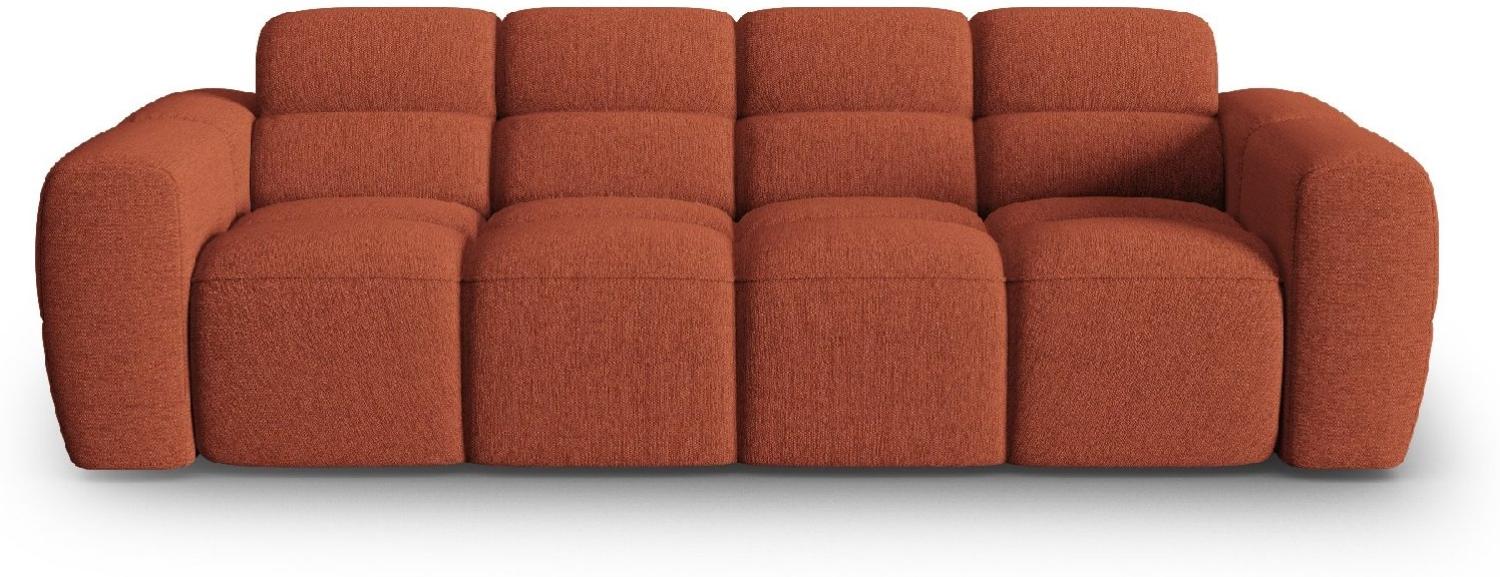 Micadoni Sofa Lisa 4-Sitzer Strukturierter Stoff Koralle Bild 1