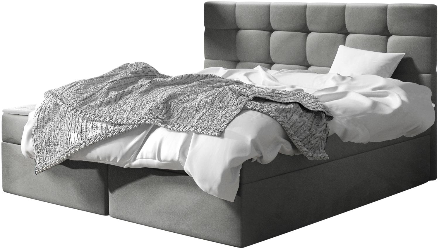 Boxspringbett Gazel, Grau, 140 x 200 cm Bild 1