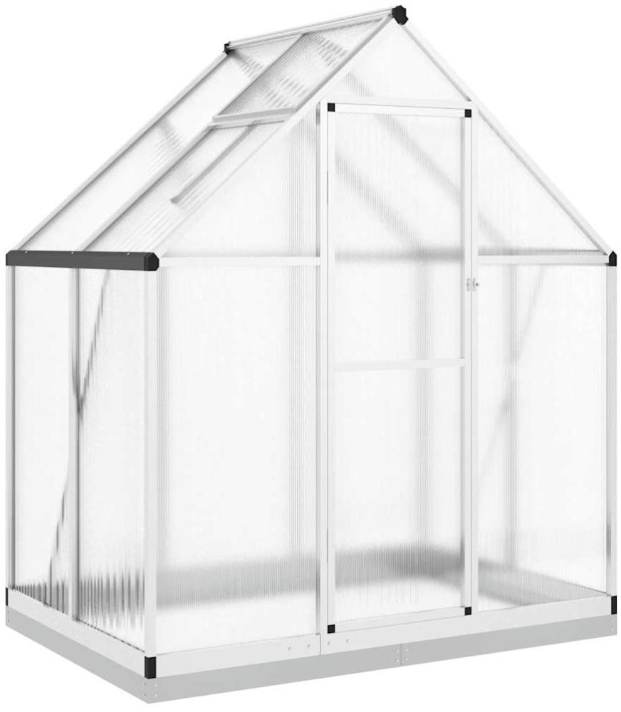 vidaXL Gewächshaus mit Fundamentrahmen Silbern 169x114x202 cm Alu 4005825 Bild 1