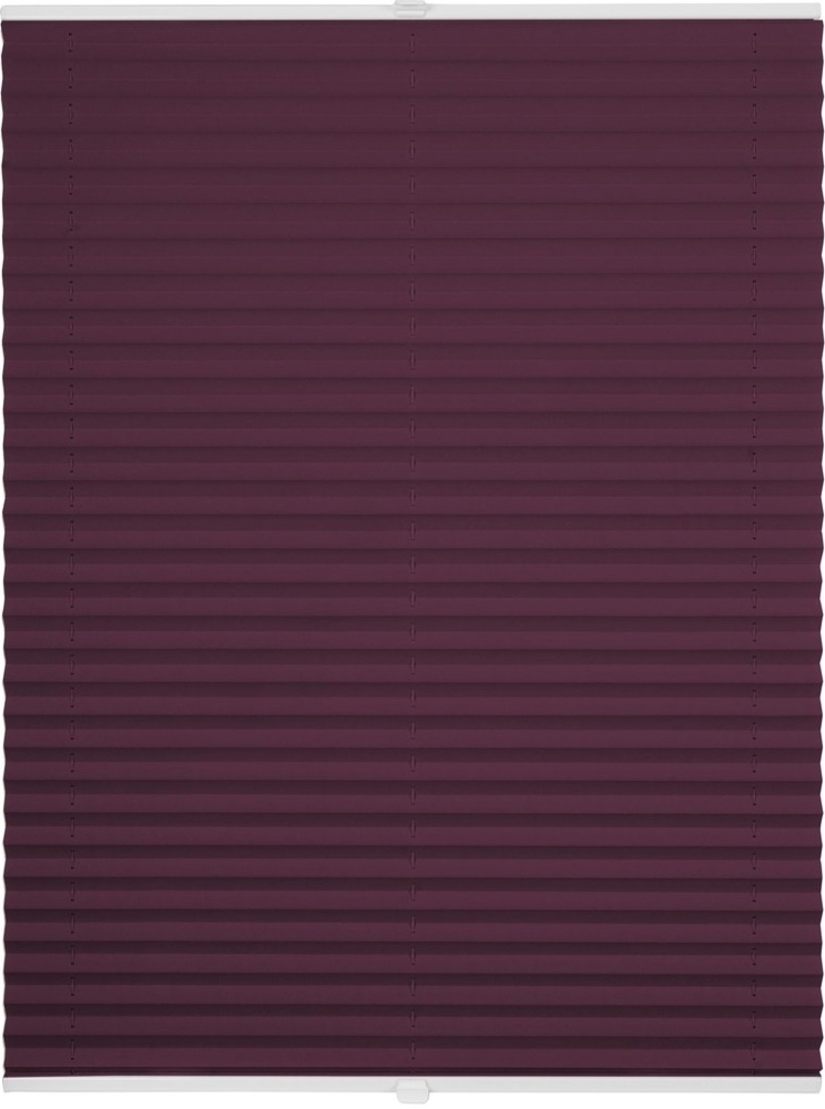 ondeco Plissee Klemmfix auf Maß für alle Fenster innen, ohne Bohren, Montage Klemmträger Sonnenschutz Sichtschutz Rollo Blickdicht - Violett - B): 91-100 cm, H): 101-150 cm Bild 1
