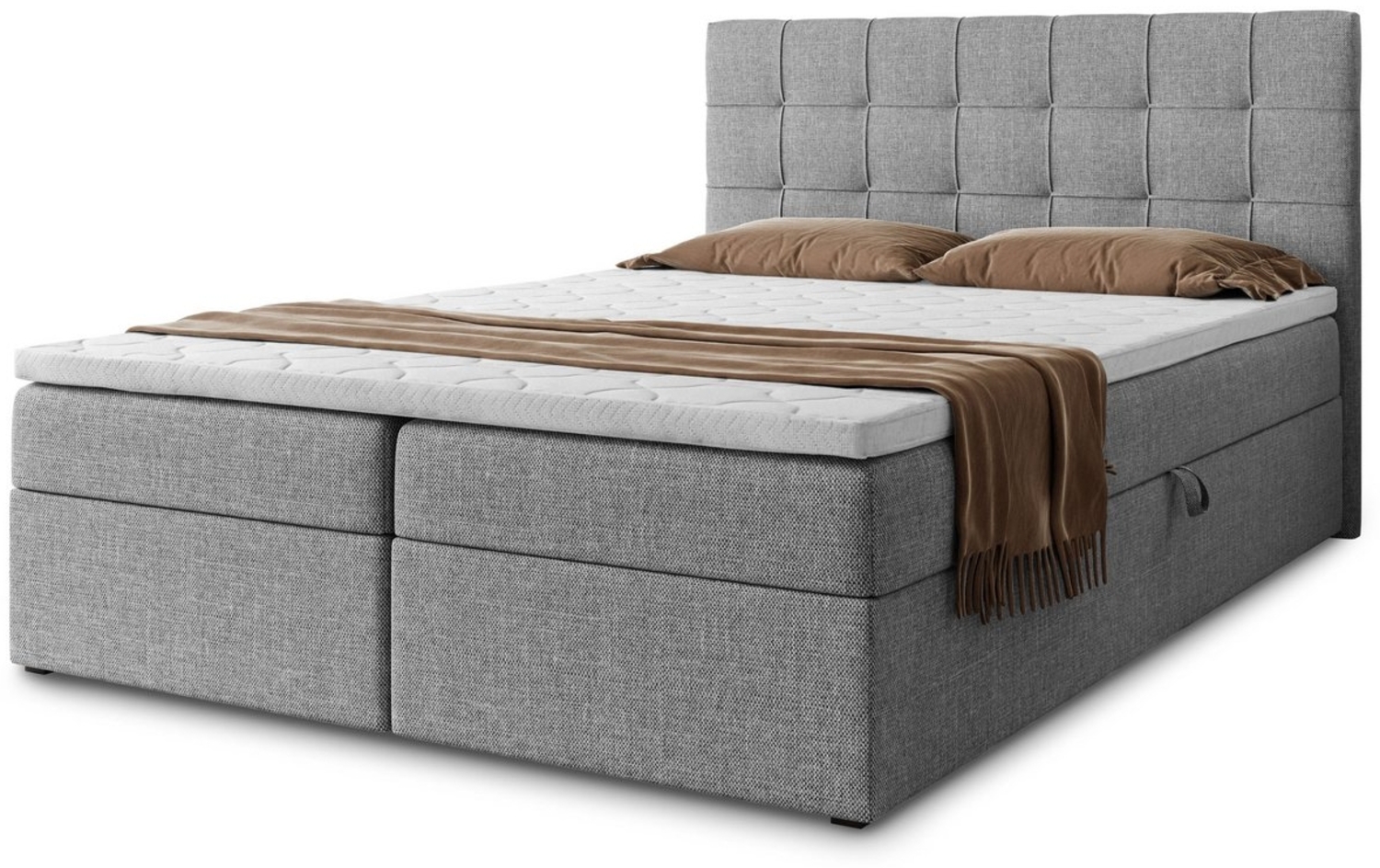 Beautysofa Boxspringbett Topiq II B: 140, 160, 180 cm, mit 2x Bettkästen, (Federkernmatratze) Bild 1