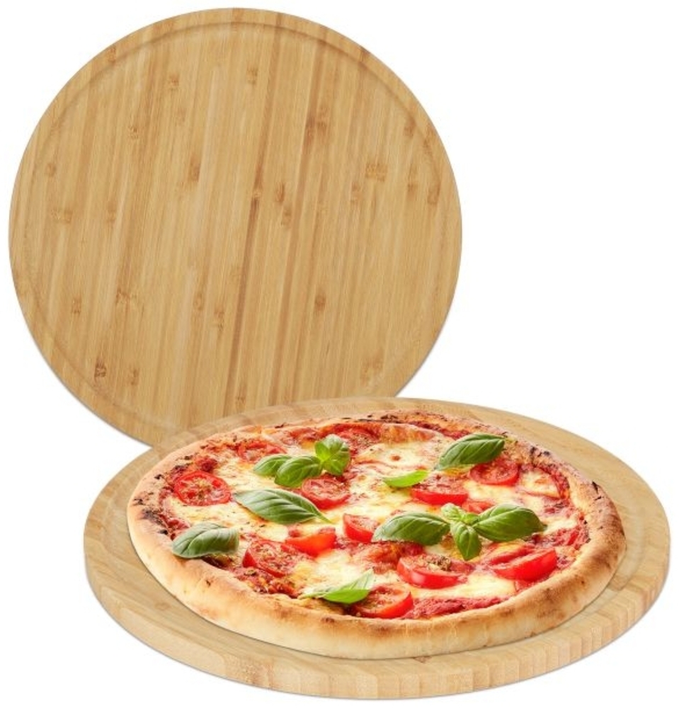 Bambus Pizzateller im 2er Set Bild 1