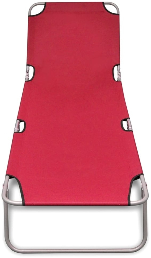 vidaXL Klappliege Pulverbeschichteter Stahl Rot 41479 Bild 1