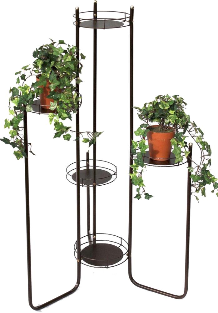 DanDiBo Blumentreppe Metall 102 cm Blumenständer mit 5 Ablagen Art. 4A Blumenregal Blumensäule Pflanzenständer Pflanzentreppe Bild 1