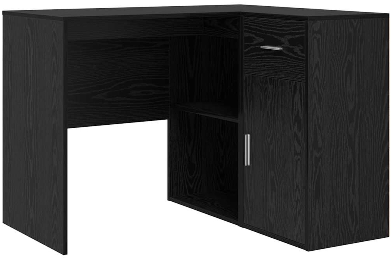 vidaXL Eck-Schreibtisch Schwarz Eichen-Optik 102 x 88 x 75 cm 3337274 Bild 1