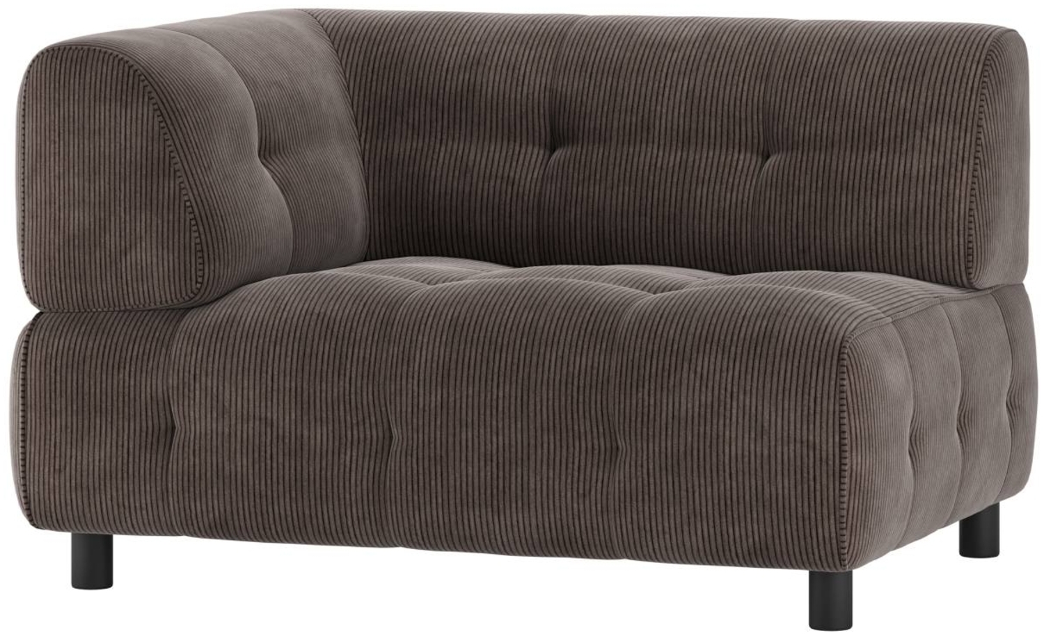 Modulsofa Louis aus Rippstoff Links, Braun Bild 1