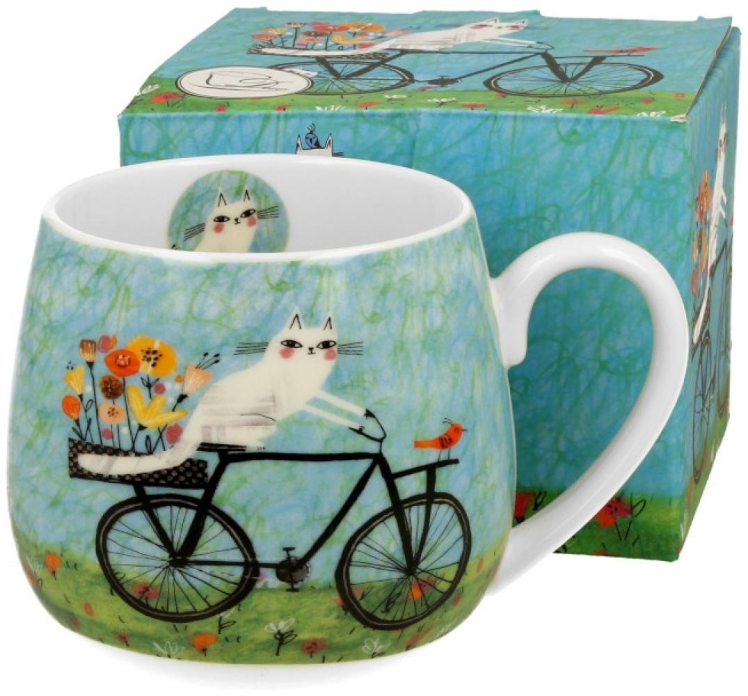 DUO ANIMALS Fassbecher 430 ml CAT'S WORLD – BICYCLE New Bone China Porzellan Bild 1