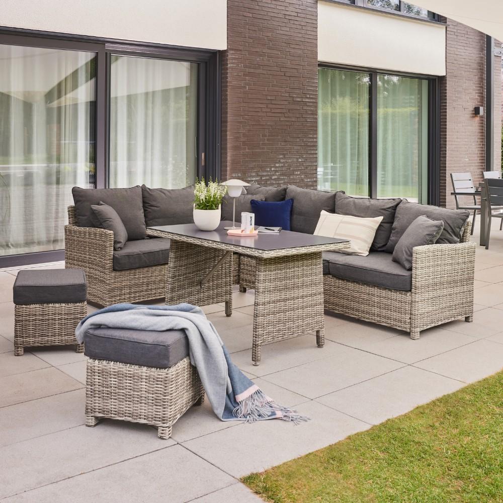 HOME DELUXE Rattan Sitzgruppe inkl. Tisch BAHIA Bild 1