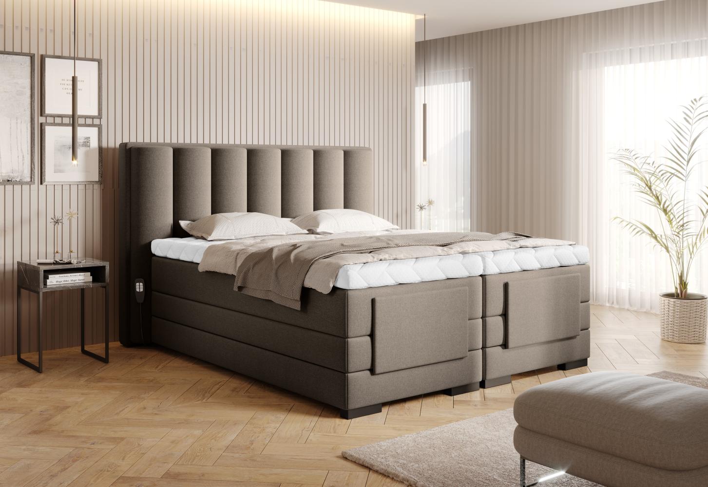 Veros 180x200, Boxspring Bett, Beige Bild 1