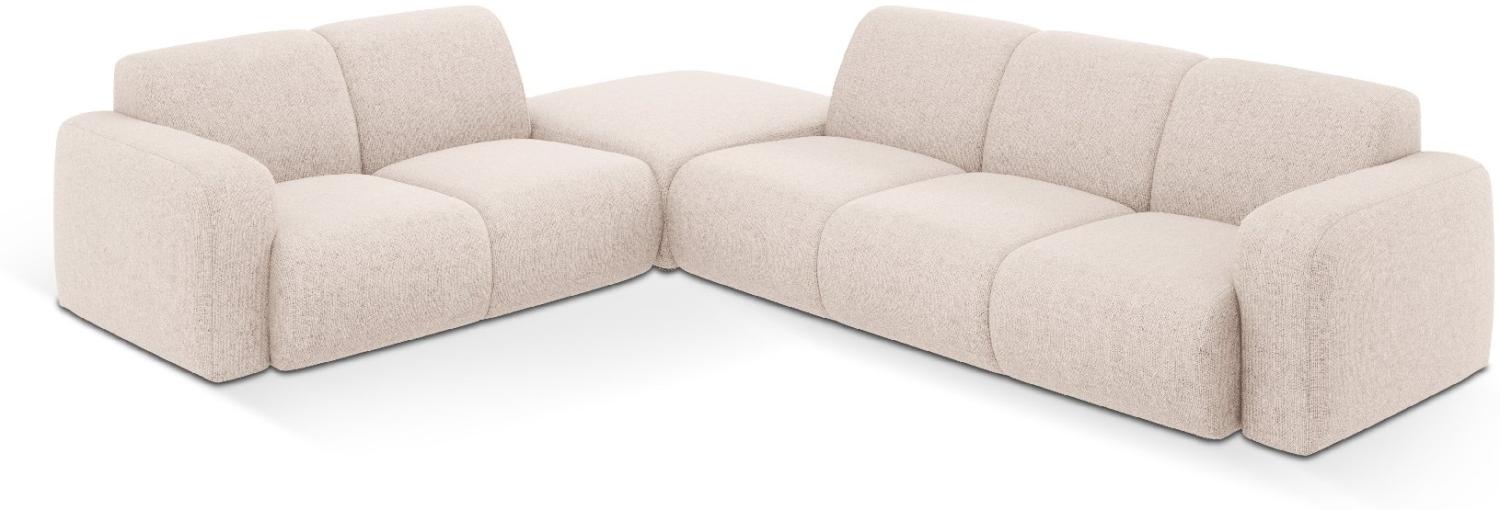 Micadoni Boucle Ecksofa Molino 6-Sitzer Links Chenille Beige Bild 1