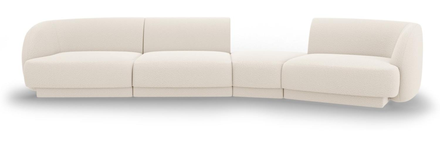 Micadoni Modulares Sofa Miley 4-Sitzer Rechts Boucle Beige Bild 1