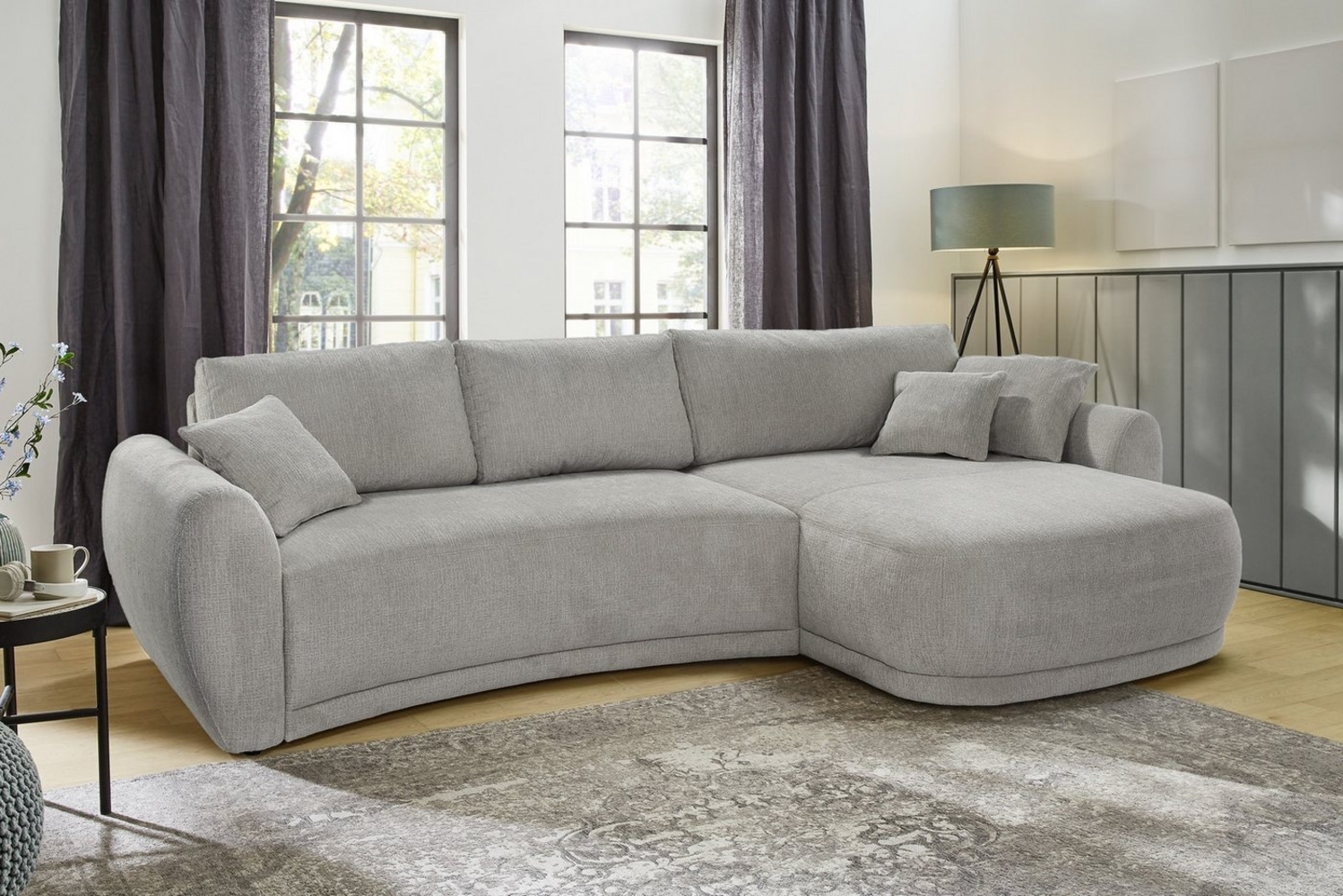 Jockenhöfer Gruppe Ecksofa Laguna L-Form mit Federkernpolsterung, in einer soften, ansprechenden Optik, links/rechts montierbar Bild 1