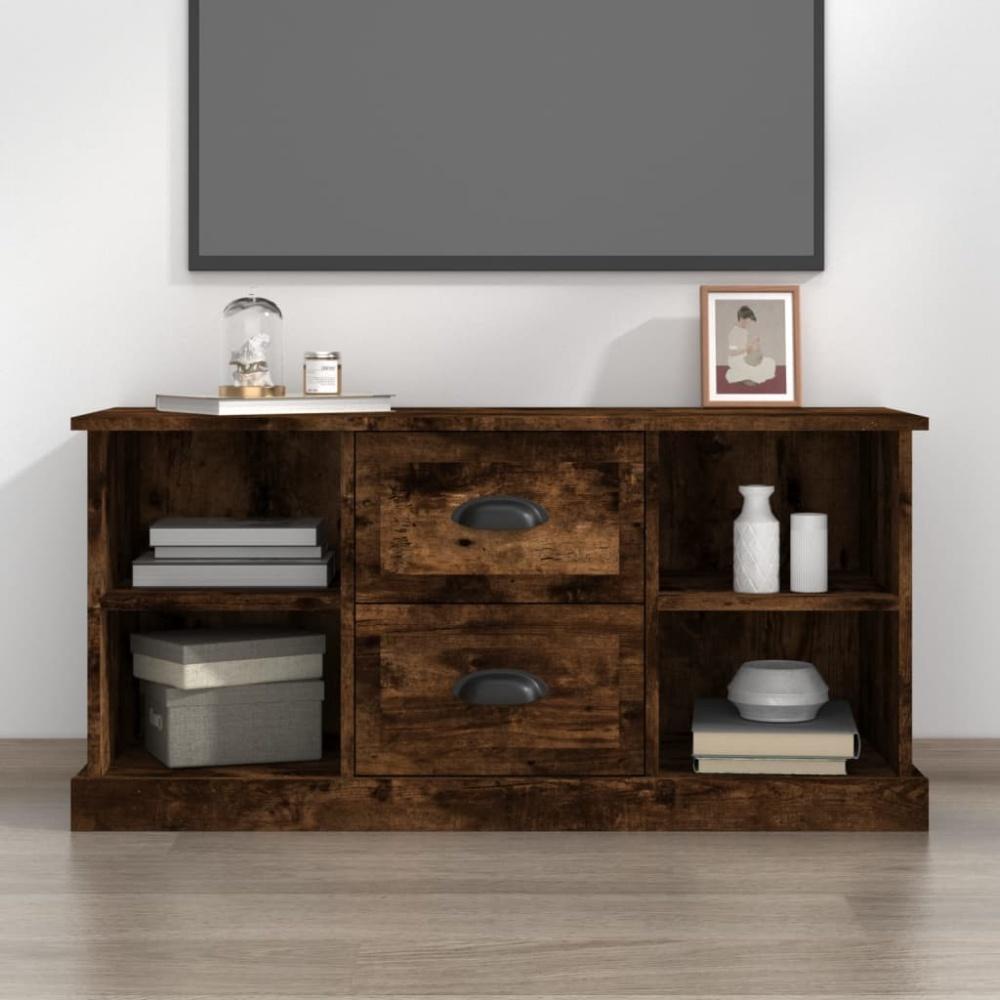 vidaXL TV-Schrank Räuchereiche 99,5x35,5x48 cm Holzwerkstoff 816277 Bild 1