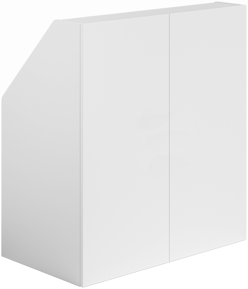 Bellamio 'Aland' Dachschrägenregal mit Türen, weiß, 100x52x90 cm, mit Push-to-open, Schrank für Dachschräge mit 3 Fächern Bild 1