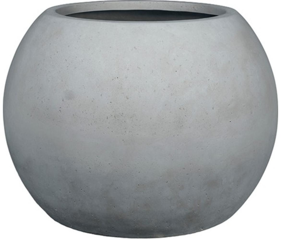 Polystone Globe runder Übertopf - frostsicher Ø 80 cm, Höhe 57 cm grau Bild 1