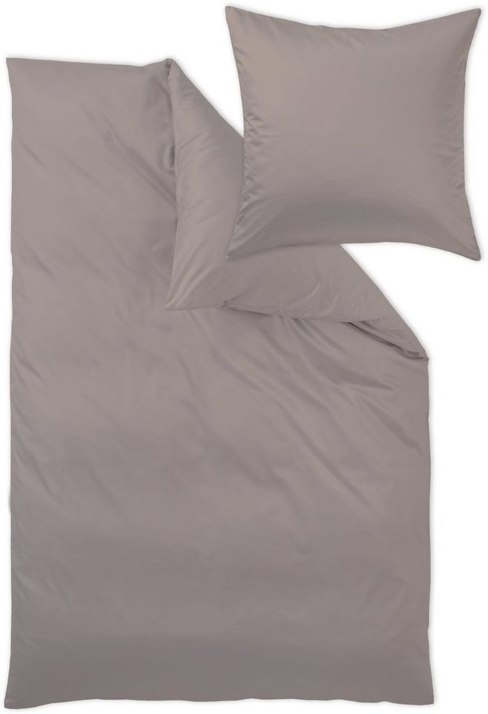 Bauer Uni - Mako-Satin 135x200 + 80x80 cm,3827 taupe Bild 1