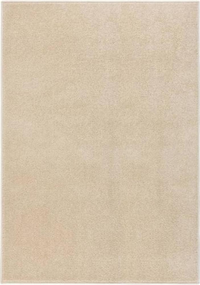 Teppich Kurzflor 240x340 cm Beige Bild 1