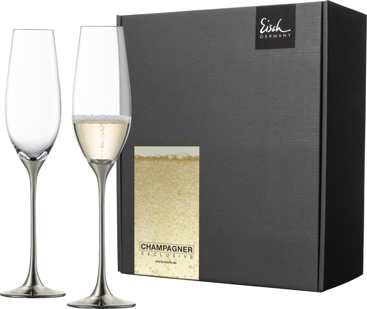 Eisch CHAMPAGNER EXKLUSIV Sektglas platin 2er Set im Geschenkkarton - A Bild 1