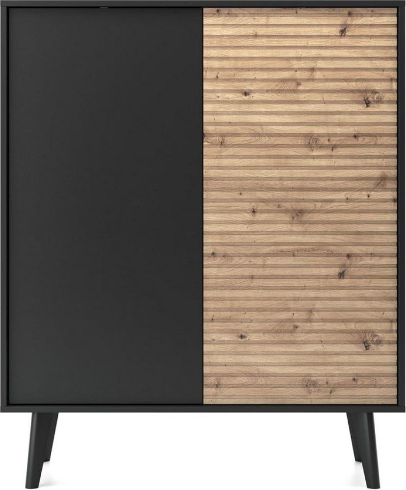 MOEBLO Kommode Canelado C104 (Moderne Sideboard Highboard, Wohnzimmer Schlafzimmer Komodenschrank), (HxBxT):125x104x39cm Bild 1