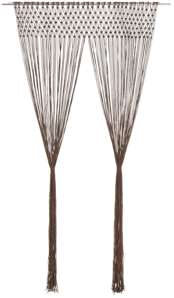 vidaXL Makramee Vorhang Taupe 140x240 cm Baumwolle 323979 Bild 1